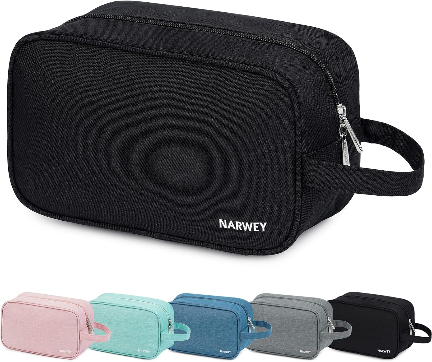 Travel Toiletry Wash Bag for Men and Women Traveling Dopp Kit Shaving Bag for Toiletries Accessories (Black)