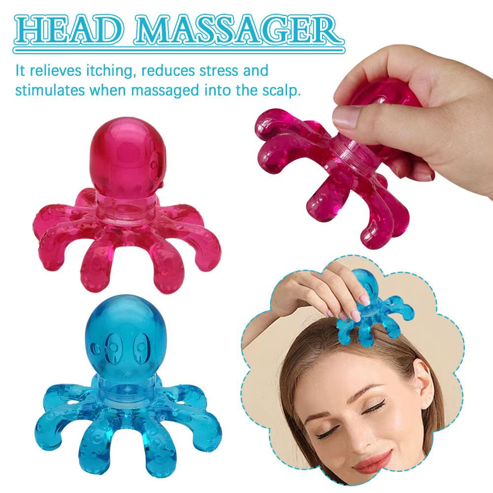Professional Scalp Massager - Octopus Design for Stress Relief and Spa Experience, Alloy Construction for Health and Beauty Care
