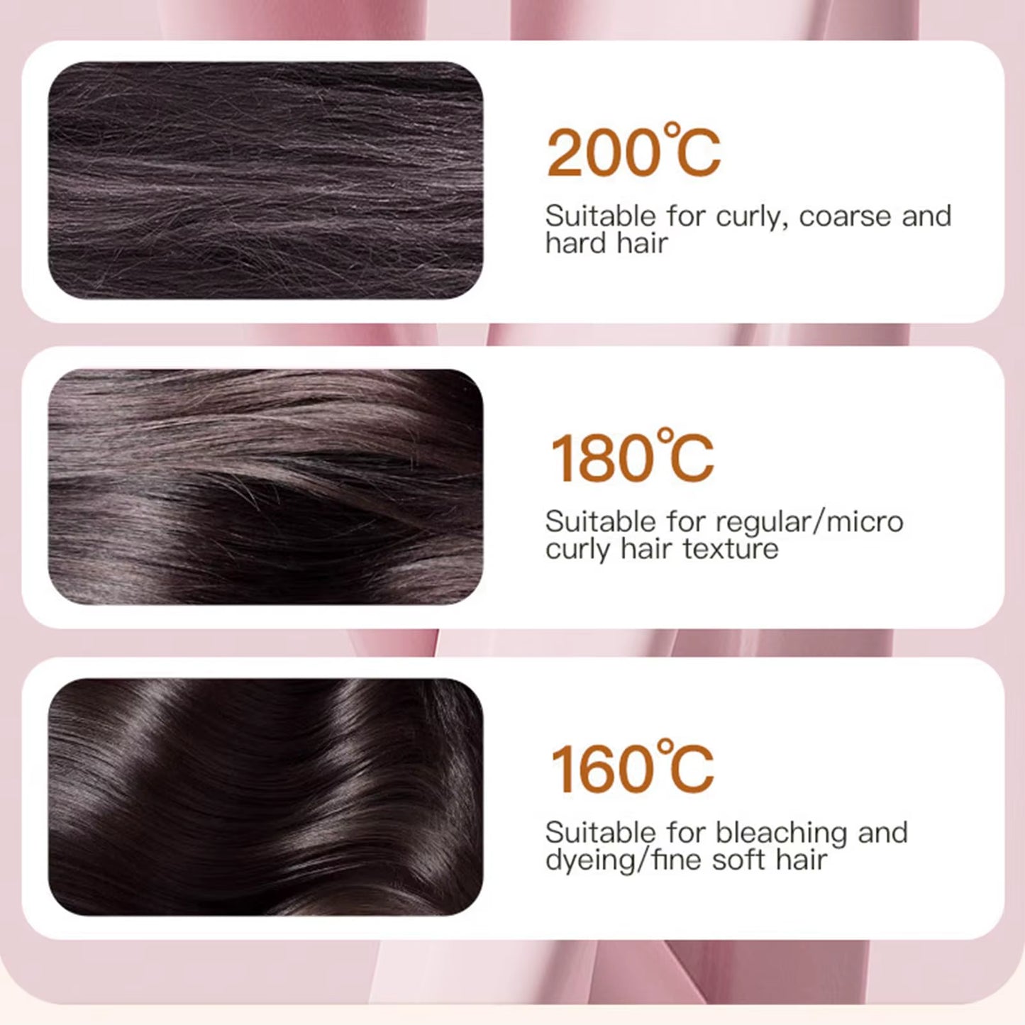 2025 New Mini Straightener Rechargeable Portable Hair Straightener Brush Anti-Scald Shell Cordless USB Charging Straighteners