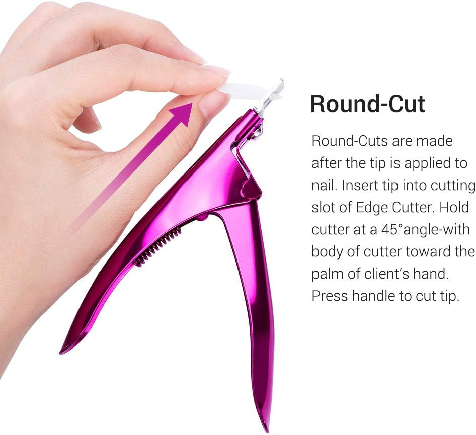 Nail Clippers Tip Cutters for Acrylic False Fake Gel Artificial Nails Rustproof Sharp Professional Manicure Pedicure Trimmer Nail Care Tools, Plum