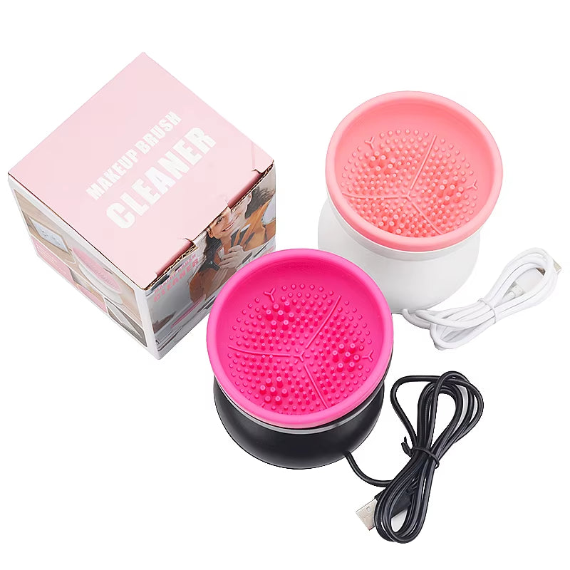 Portable Usb Makeup Brush Cleaner Machine Silicone Electric Cosmetic Brush Clean Dryer Tool Automatic Washing Spinner Gadget