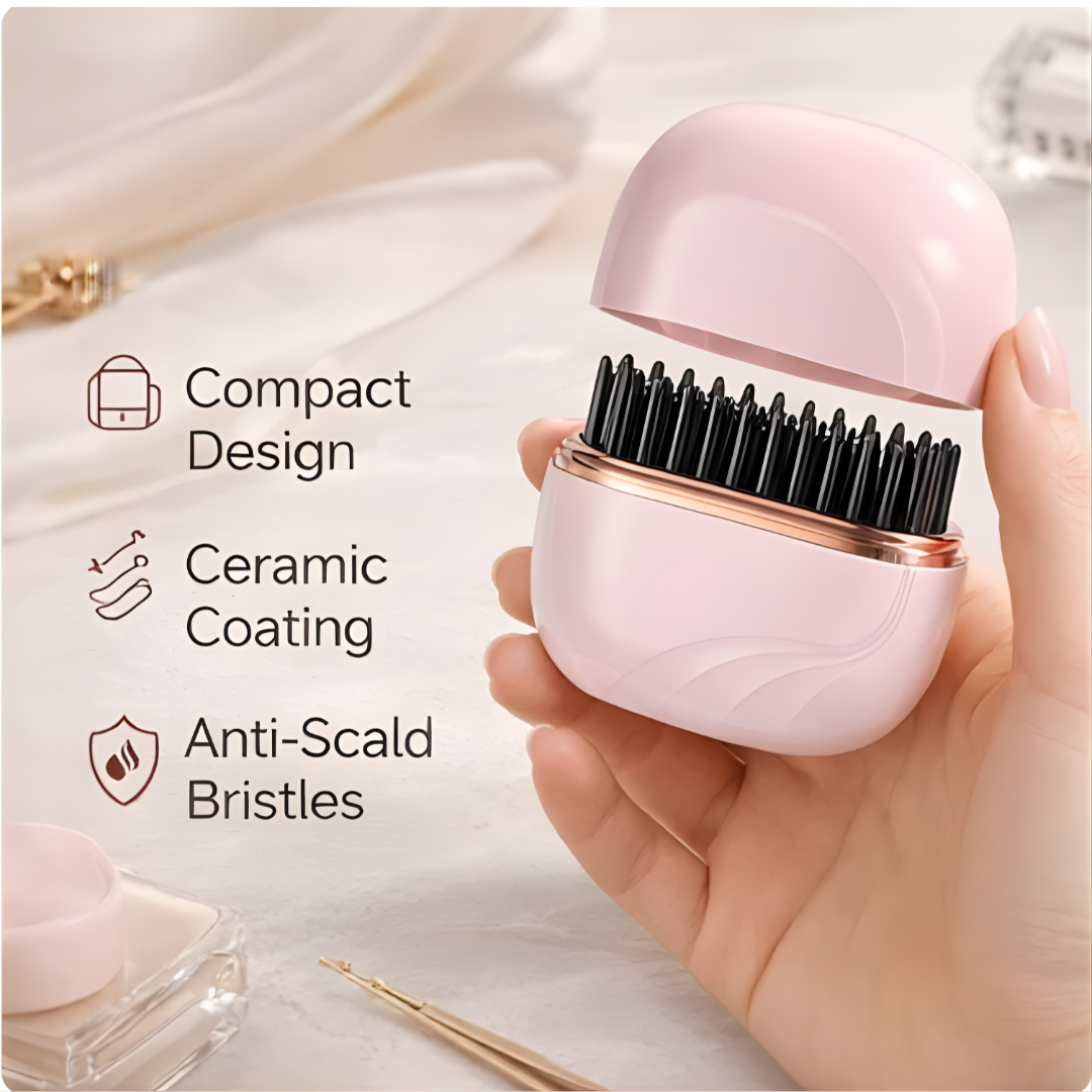 Mini Cordless Hair Straightener Comb