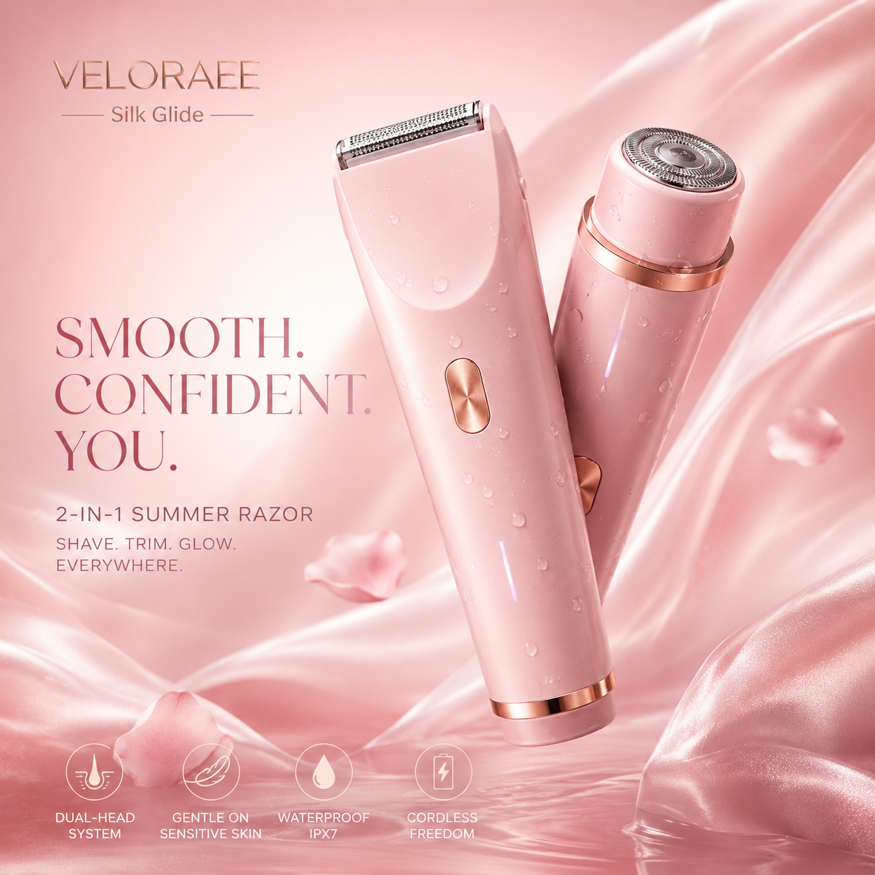 Veloraee 2‑in‑1 Bikini Trimmer