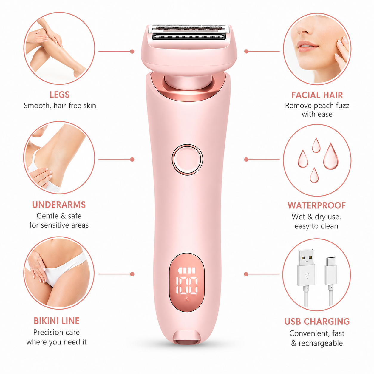 Veloraee Silk Glide 2-in-1 Summer Razor