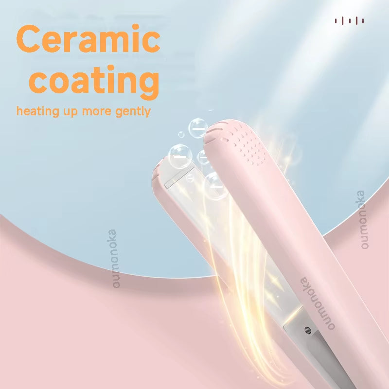 New Curling Iron Mini Hair Straightener Iron Ceramic Straightening Styling Tools Hair Curler Flat Iron Beard Straightener