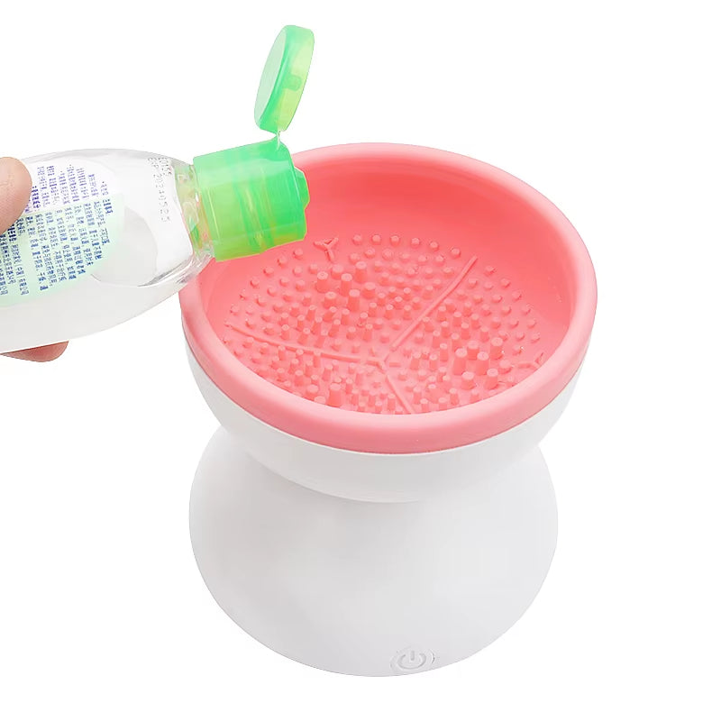 Portable Usb Makeup Brush Cleaner Machine Silicone Electric Cosmetic Brush Clean Dryer Tool Automatic Washing Spinner Gadget