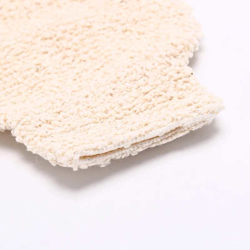 1Pc Shower Gloves Exfoliating Wash Skin Spa Bath Gloves Natural Bamboo Fiber Bath Exfoliating Scrubber Washcloths